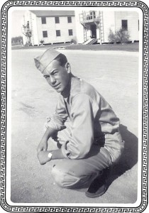 Vintage WWII image of my father Herman F. Marshall in uniform.